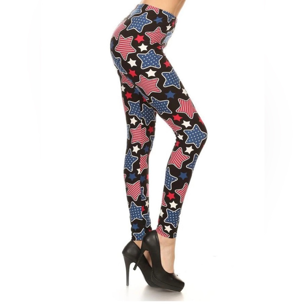 Regular One Size Americana Print Leggings Fits size 2-14
